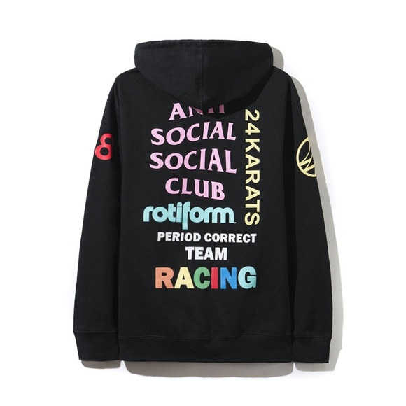 anti social social club racing hoodie